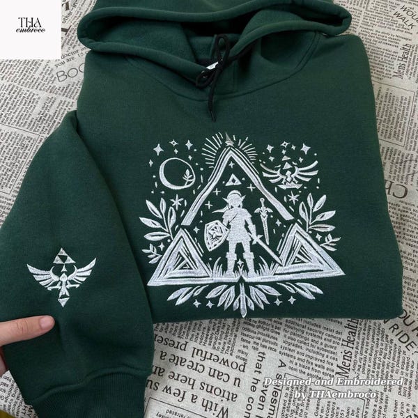 Sudadera y sudadera con capucha bordadas de Tears of the Kingdom, camiseta de Legend of Zelda, camiseta de videojuego, regalo para él