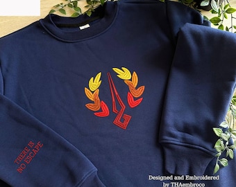 Hades 2 Zagreus There Is No Escape Embroidered Sweatshirt and Hoodie, Video Game Merch