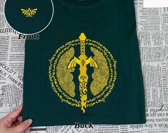 Tears Of The Kingdom Master Sword Embroidered Sweatshirt and Hoodie, The Legend Of Zelda Shirt, Hyrule Royal Crest Shirt, Gamer Gifts