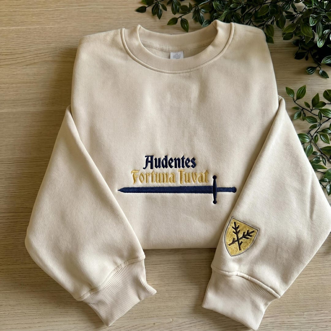 Audentes Fortuna Iuvat - Kingdom Come Deliverance 2 Embroidered Sweatshirt and Hoodie, Gaming Merch - Etsy