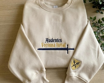 Audentes Fortuna Iuvat - Kingdom Come Deliverance 2 Embroidered Sweatshirt and Hoodie, Gaming Merch