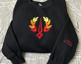 Hades 2 Zagreus There Is No Escape Embroidered Sweatshirt and Hoodie, Video Game Merch