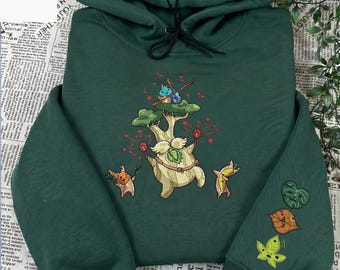 Zelda Korok Music Band Embroidered Sweatshirt and Hoodie, Gamer Gifts, Legend of Zelda Merch