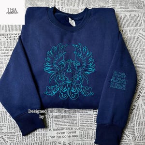 Grey Wardens Dragon Age Origins Embroidered Sweatshirt and Hoodie, Video Gaming Shirt, Gift for Him image 1