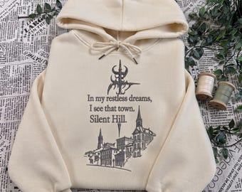 In My Restless Dreams Silent Hill 2 Embroidered Sweatshirt and Hoodie, Pyramid Head Video Game Shirt, Horror Gaming Merch