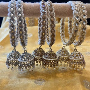6 gouden Latkan-armbanden: maat 2,2, 2,4, 2,6, 2,8, 2,10 Indiase Bollywood-armbanden
