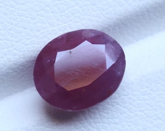 Ruby Emerald Cut Gemstone , Natural Red Ruby Emerald Cut Oval Faceted Cabochon , Loose Ruby Gemstone ,Ruby Ring Cut Jewellery Supply, 10X8MM