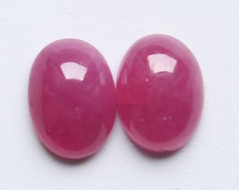 Ruby Pair Gemstone, AAA+++ Natural Ruby Oval Smooth Polished Cabochon Pair , Ruby Cabs  ,Loose Cabochon Ruby For Jewellery Supplies, 6X8MM
