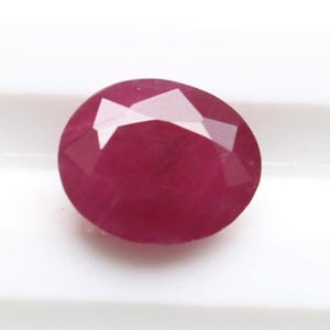 Ruby Emerald Cut Gemstone , Natural Red Ruby Emerald Cut Oval Faceted Cabochon , Loose Ruby Gemstone ,Ruby Ring Cut Jewellery Supply 8X6.5MM