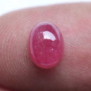 2.00 Ct Natural Red Ruby Oval Cabochon, 8x6mm Faceted Loose Gemstone for Jewelry Making, Genuine Ruby Calibrated Ring Focal Stone