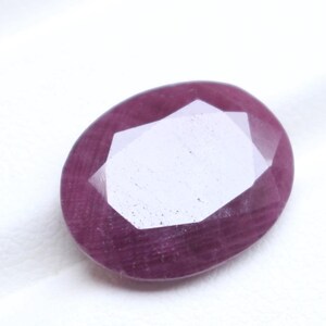 15,5x12,5 mm 9,20 ct rubin smaragdslipad ädelsten, fasetterad cabochon, naturlig lös rubin för smyckestillverkning, samlarsten
