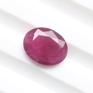 Ruby Emerald Cut Gemstone , Natural Red Ruby Emerald Cut Oval Faceted Cabochon , Loose Ruby Gemstone ,Ruby Ring Cut Jewellery Supply, 10X8MM
