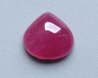 Natuurlijke rode robijnen cabochon 9 x 8,5 mm losse edelsteen gepolijst robijn hart voor het maken van sieraden