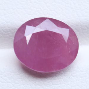 4.50ct Oval Emerald Cut Ruby Gemstone 10.5x9mm, Faceted Loose Stone, July Birthstone, Deep Red Corundum, Statement Ring DIY Jewelry Supplies