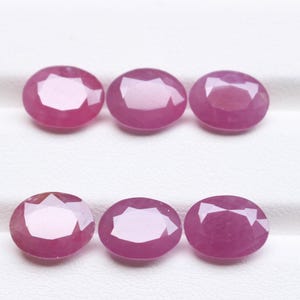 Natuurlijke rode robijn smaragd geslepen cabochon 10 x 8 mm 20,50 kt gefacetteerde losse edelsteen set voor het maken van ringen, draadwikkeling geboortesteen juli DIY