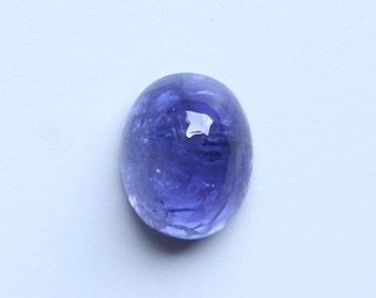 Natural AAA Tanzanite Cabochon, Oval Blue Gemstone, 10x8mm