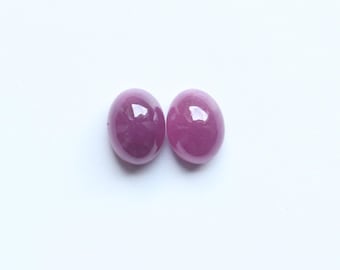 9x7mm Natural Red Ruby Cabochon Pair, AAA Grade, Jewelry Supplies