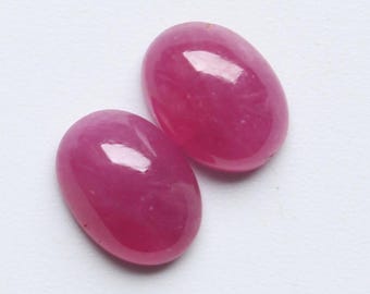 Coppia di rubini, gemma naturale AAA+++, cabochon ovali lisci e lucidati, cabochon di rubino, cabochon di rubino sfusi per forniture di gioielleria, 6 x 8 mm