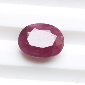 Ruby Emerald Cut Gemstone , Natural Red Ruby Emerald Cut Oval Faceted Cabochon , Loose Ruby Gemstone ,Ruby Ring Cut Jewellery Supply 10X8MM