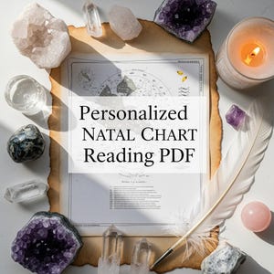 Personalized Natal Chart Reading – Birth Chart Astrology Report PDF | Soul Path, Love, Career Insight | Digital Download