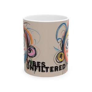 Vibrant Art Mug, Eye-Catching Drinkware, Unique Gift for Coffee Lovers, Colorful Home Decor, Inspirational Everyday Use