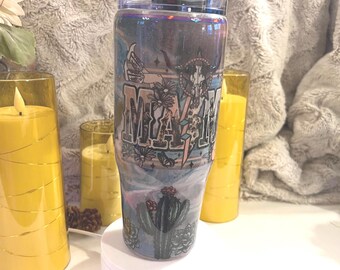 Vaso Mama Western con asa de 30 onzas