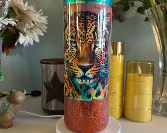 Vaso con purpurina Believe in Yourself de 30 oz con tapa simple