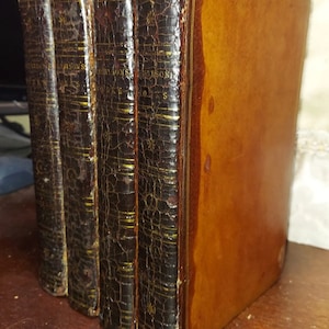 1800 HISTORY OF AMERICA by Robertson Complete 4 Volume Set w/ Foldout Maps Antiquarian Antique Book Set Leather Books Old Books