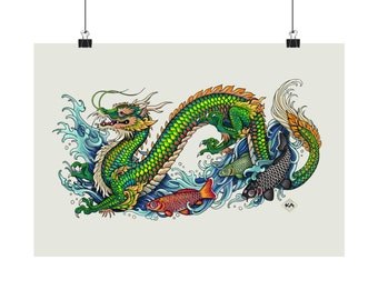 Matte Posters - Koi Dragon