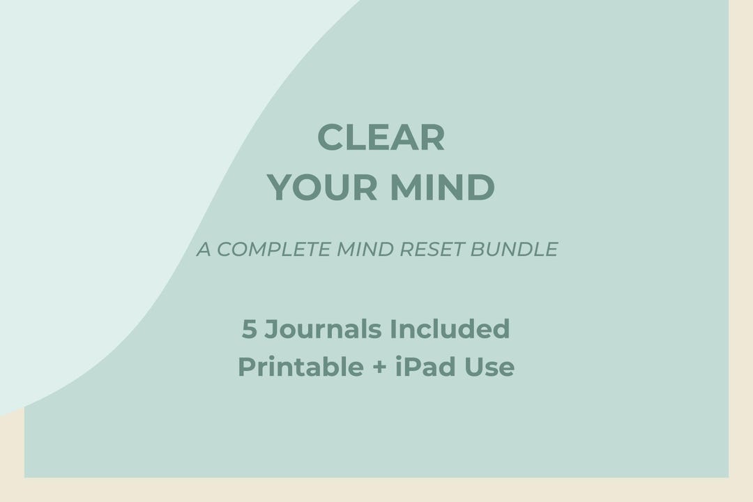 Mind Reset Bundle | Brain Dump, Clarity, Stress Relief Journals ...