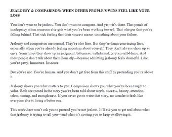 Jealousy & Comparison: When Other People’s Wins Feel Like Your Loss