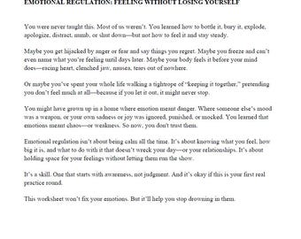 Emotional Regulation: Feeling Without Losing Yourself