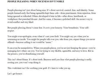 People Pleasing: When Niceness Isn’t Noble