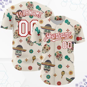 Mexico Baseball Jersey with Sombrero | Custom Mexican Jersey | Fiesta Sports Shirt