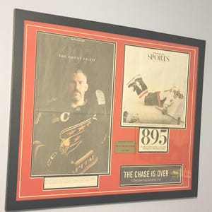 Alexander Ovechkin 895 Goals Newspaper Framed 24x30