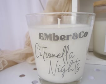 Citronella Nights Candle | Citronella Bug Away | Handmade Soy Wax Candles | 7 OZ