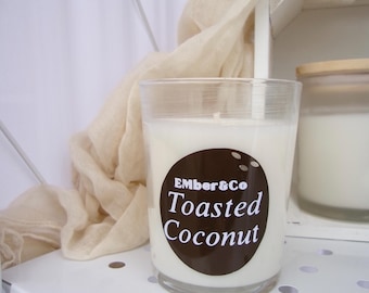 Toasted Coconut Candle | Handmade Soy Wax Candles | 7 OZ