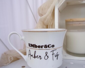 EMberandCoEssentials Candle Amber and Fig 8 OZ Candle | EMber&Co. Handmade Soy Wax Candle | Holiday Candles