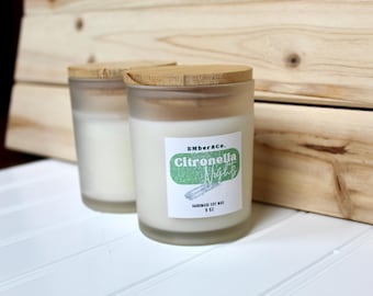 Wood Lid Candles | Handmade Soy Wax Candles | 8 OZ