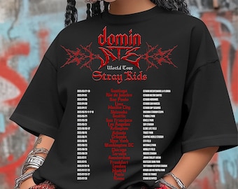 Dominate Straykids Tour T Shirt | Stray Kids Australia Print | K