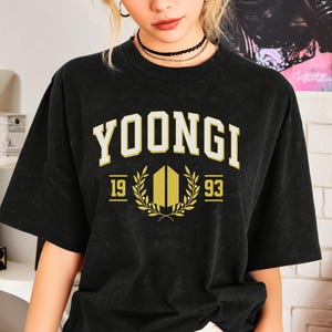 Yoongi T-shirt BTS Min Yoongi shirt gift for Suga fan bts merch bts Army clothes AgustD bts sweatshirt Suga clothes K-Pop fan bts concert