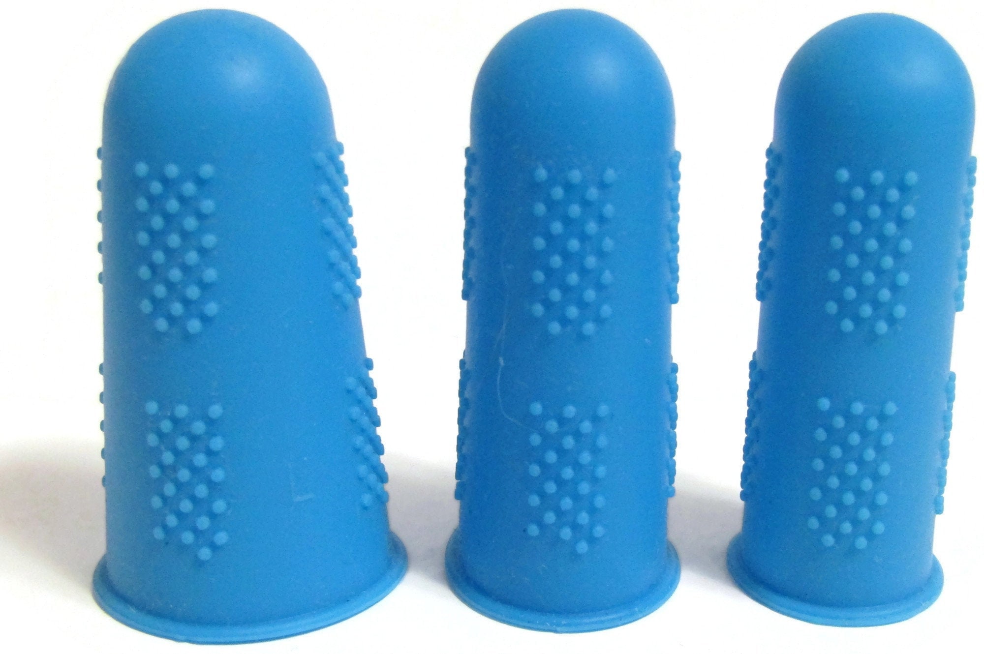 Silicone textured finger grips for quilting