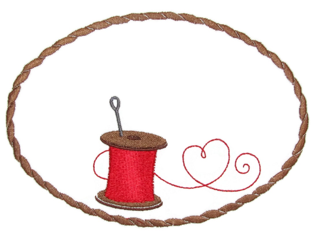 Thread Spool Embroidered Quilt Label to Customize With Your Personal ...
