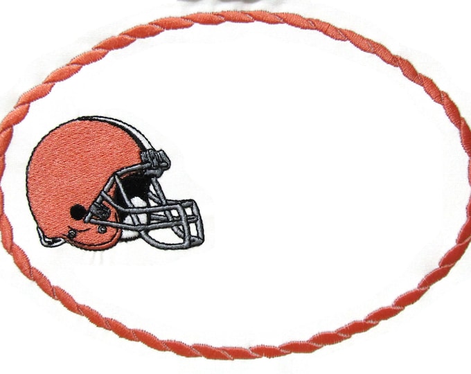 Football Helmet Embroidered Quilt label to customize with your personal message