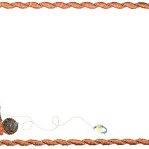 Fly fishing rod embroidered quilt label, to customize with your personal message