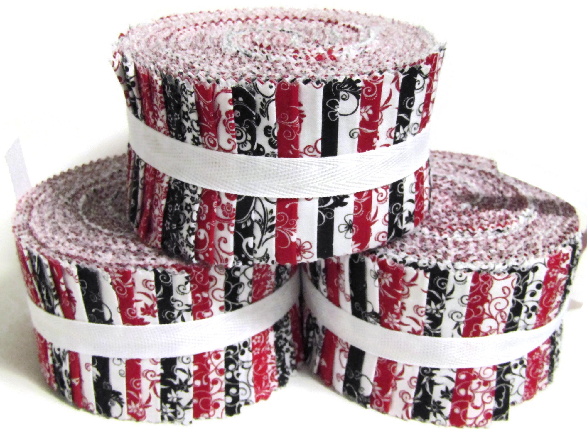 Red White & Black Jelly Roll 40 Strips X 2.5 Wide 100 Etsy Canada