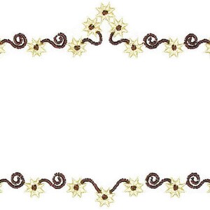 Può includere: Una cornice decorativa con un designo a vite marroni e fiori bianchi. La cornice è perfetta per aggiungere un tocco di fascino rustico a qualsiasi progetto.