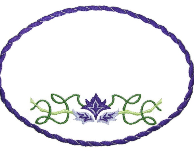 Celtic motif embroidered quilt label to customize with your personal message