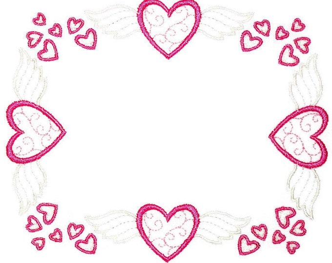 Heavenly Hearts Embroidered Quilt Label to customize with your personal message