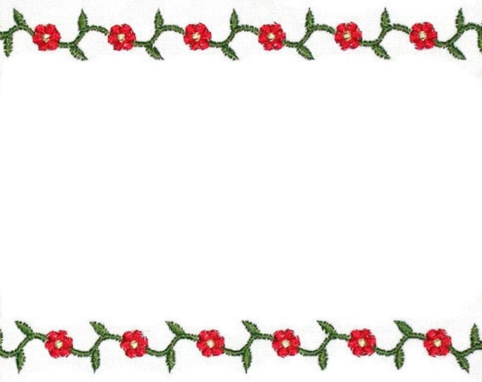 Whig Rose embroidered quilt label, to customize with your personal message